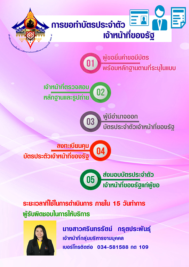 การขอทำบตรประจำตวเจาหนาทของรฐ 1